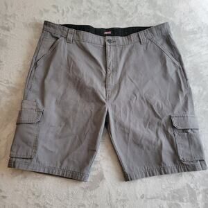 Dickies cargo shorts mens size 42 gray multi pocket work uniform rip stop